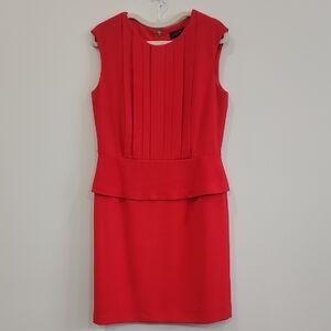 Tahari Arthur S. Levine Chic Red Sleeveless Midi Dress, Size 10